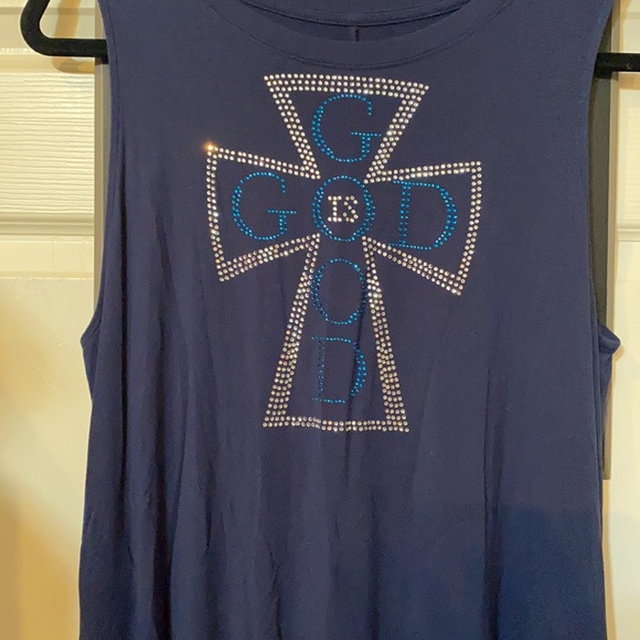 Custom Made Sleeveless BLING T-shirt Dress - Picture 2 of 2